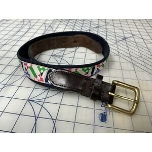 Vineyard‎ Vines Belt Mens 30 Kentucky Derby Brass Buckle Made in USA